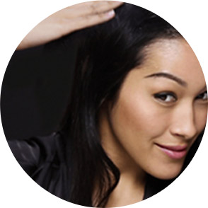 Smooth product into hair